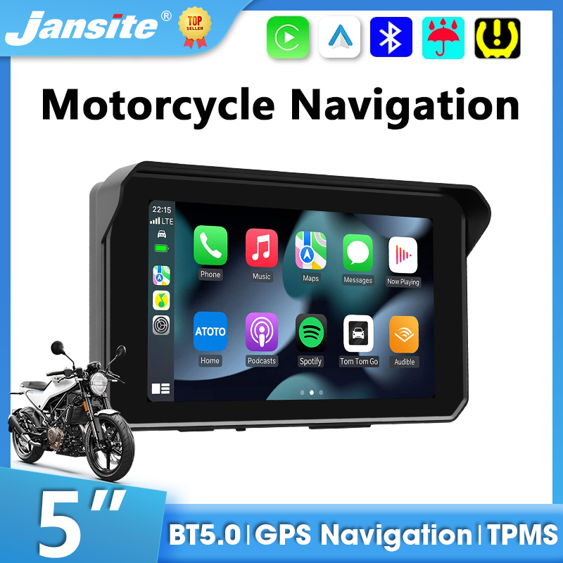 Motorcycle Gps Navigator Waterproof - Tragbares 5-Zoll-Motorrad-Navigationsgerät mit GPS, kabellosem Carplay