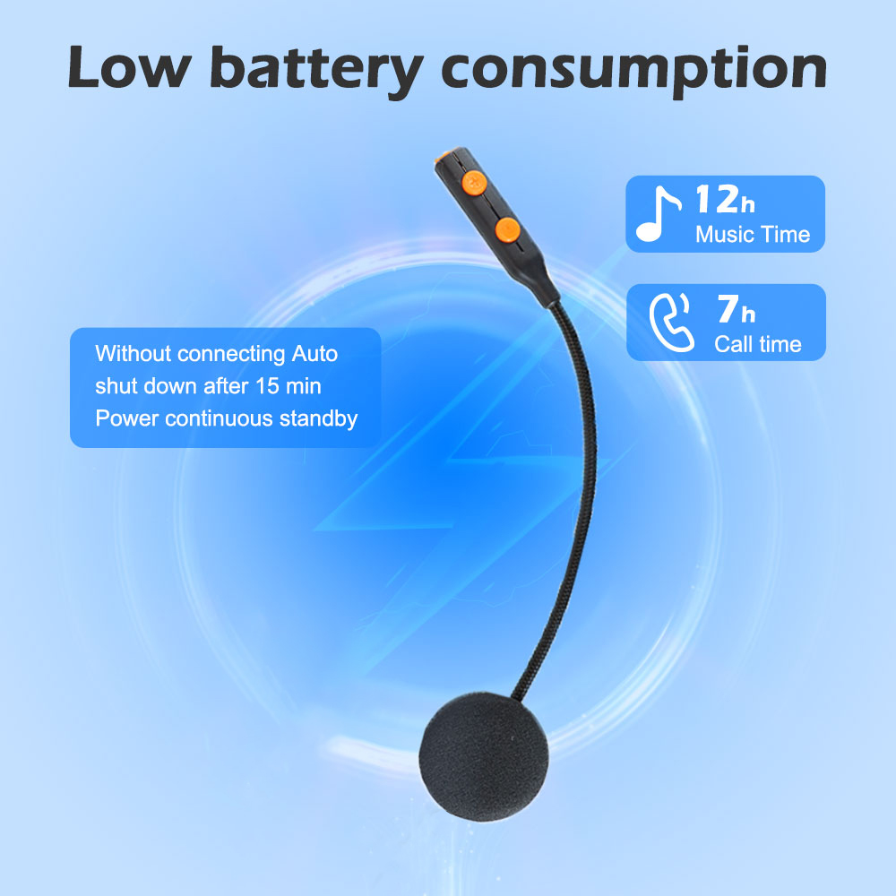 Helmet Bluetooth Headset Waterproof - Kihous Einohr-Motorradhelm-Headset Bluetooth 5.3 Wasserdichter Freisprechlautsprecher