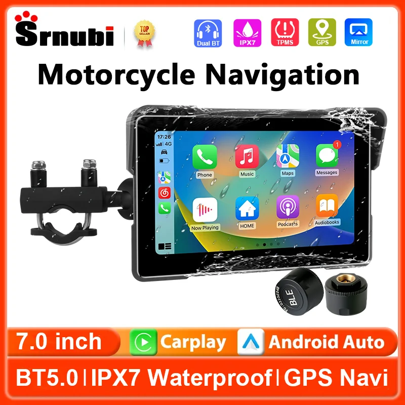 Motorcycle Gps Navigator Waterproof - 7 Zoll Motorrad Carplay Wireless CarPlay