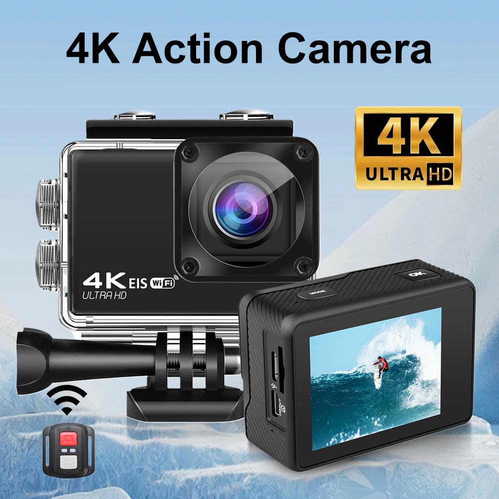 Helmet Camera 4K Wifi - 4k/60fps Action-Kamera 24mp Wi-Fi 2 