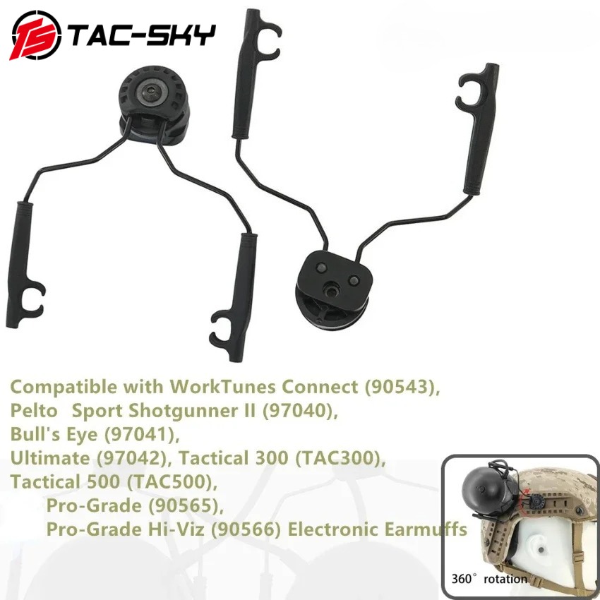 Helmet Headset Noise Cancellation - TS TAC-SKY Taktischer Helm-Headset-Halter ARC-Schienenadapter für
