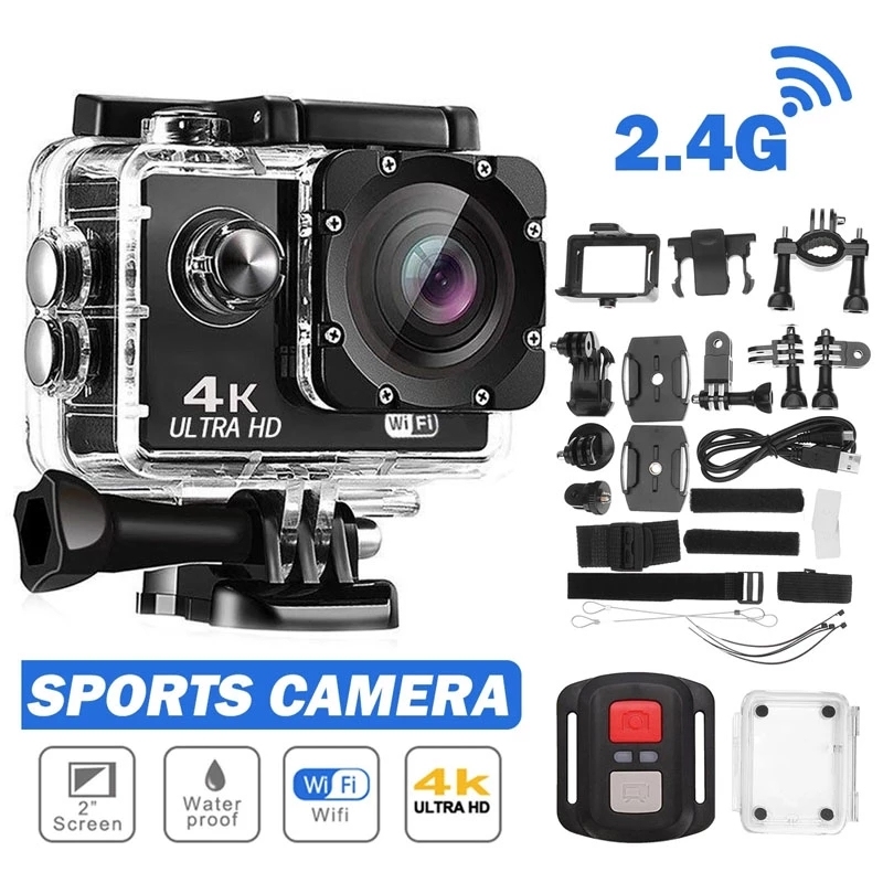Helmet Communication System Camera - Action-Kamera Ultra HD 4K/30fps WiFi 2,0