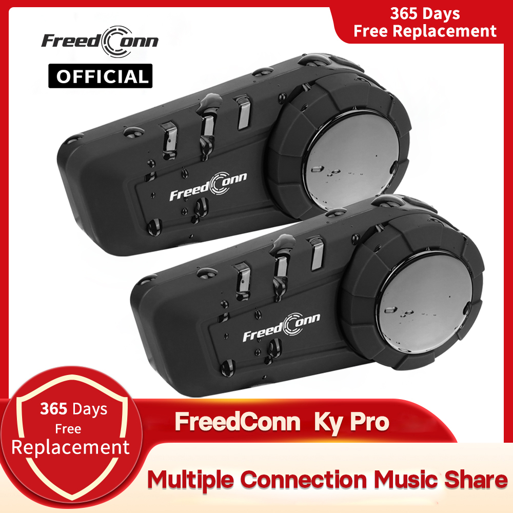 Motorcycle Helmet Intercom 6 Rider - Freedconn KY Pro Motorrad-Intercom Bluetooth-Helm-Headset BT