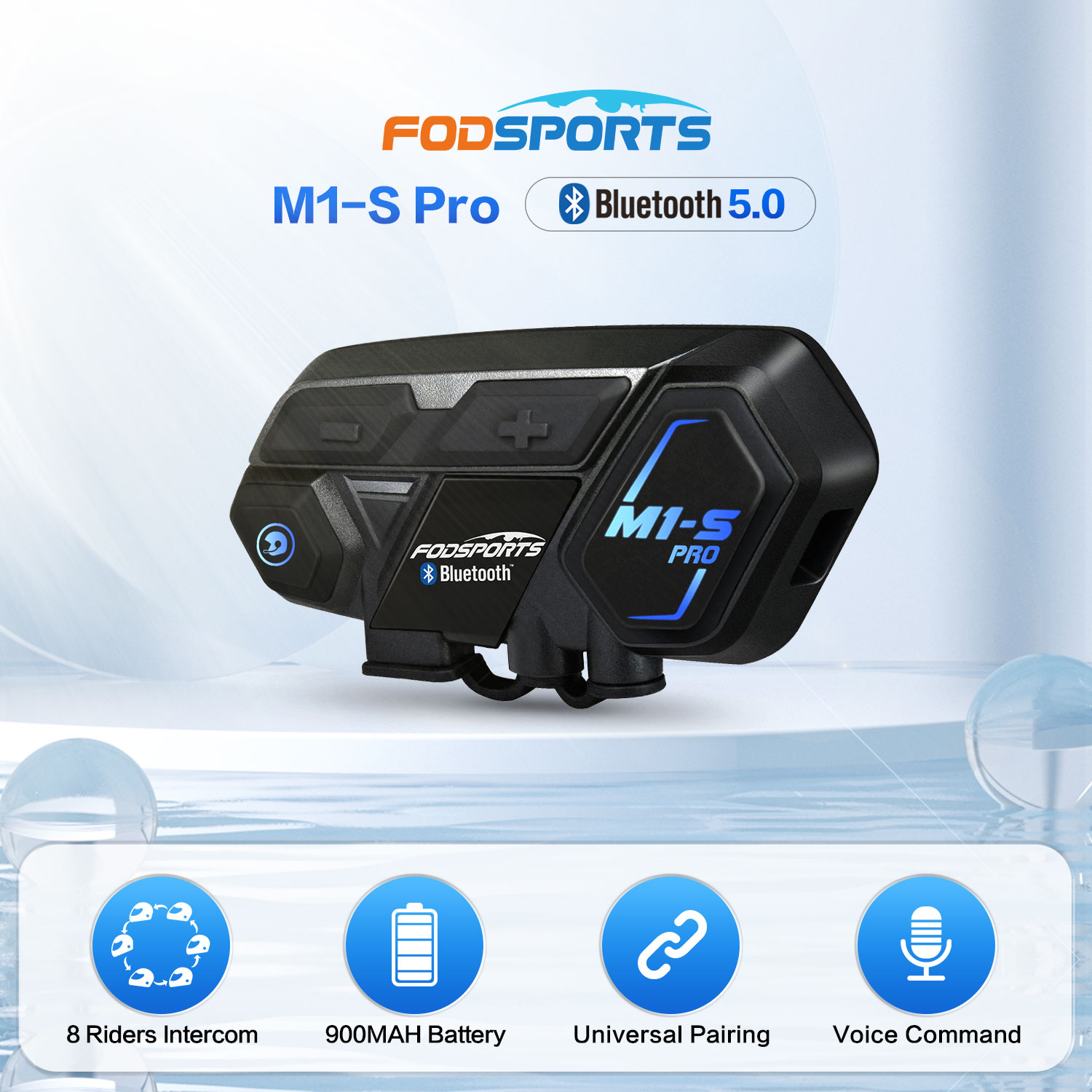 Motorcycle Intercom Mesh 2000M - Fodsports M1-S Pro Intercom Motorradhelm Bluetooth
