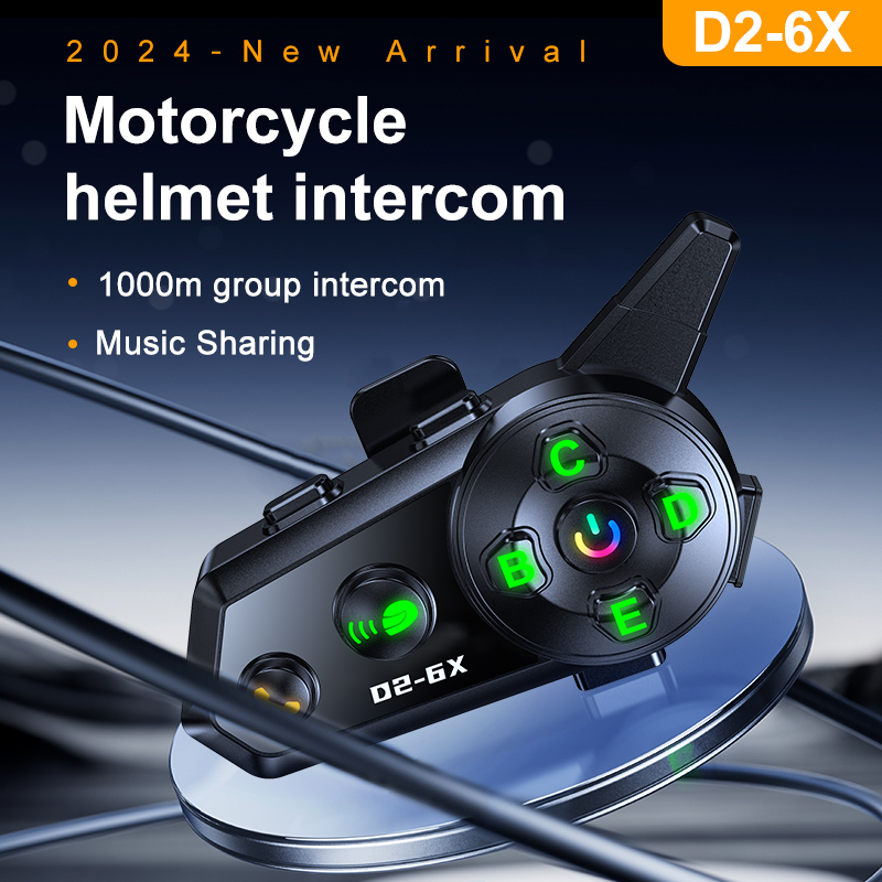 Motorcycle Helmet Intercom 6 Rider - D2-6X motorrad helm bluetooth intercom für