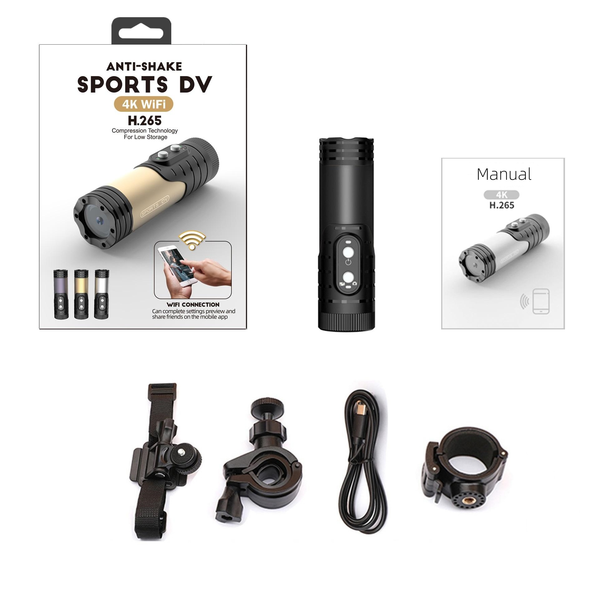 Helmet Camera 4K Wifi - 4K Mini Sport DV Action-Sportkamera, wasserdicht,