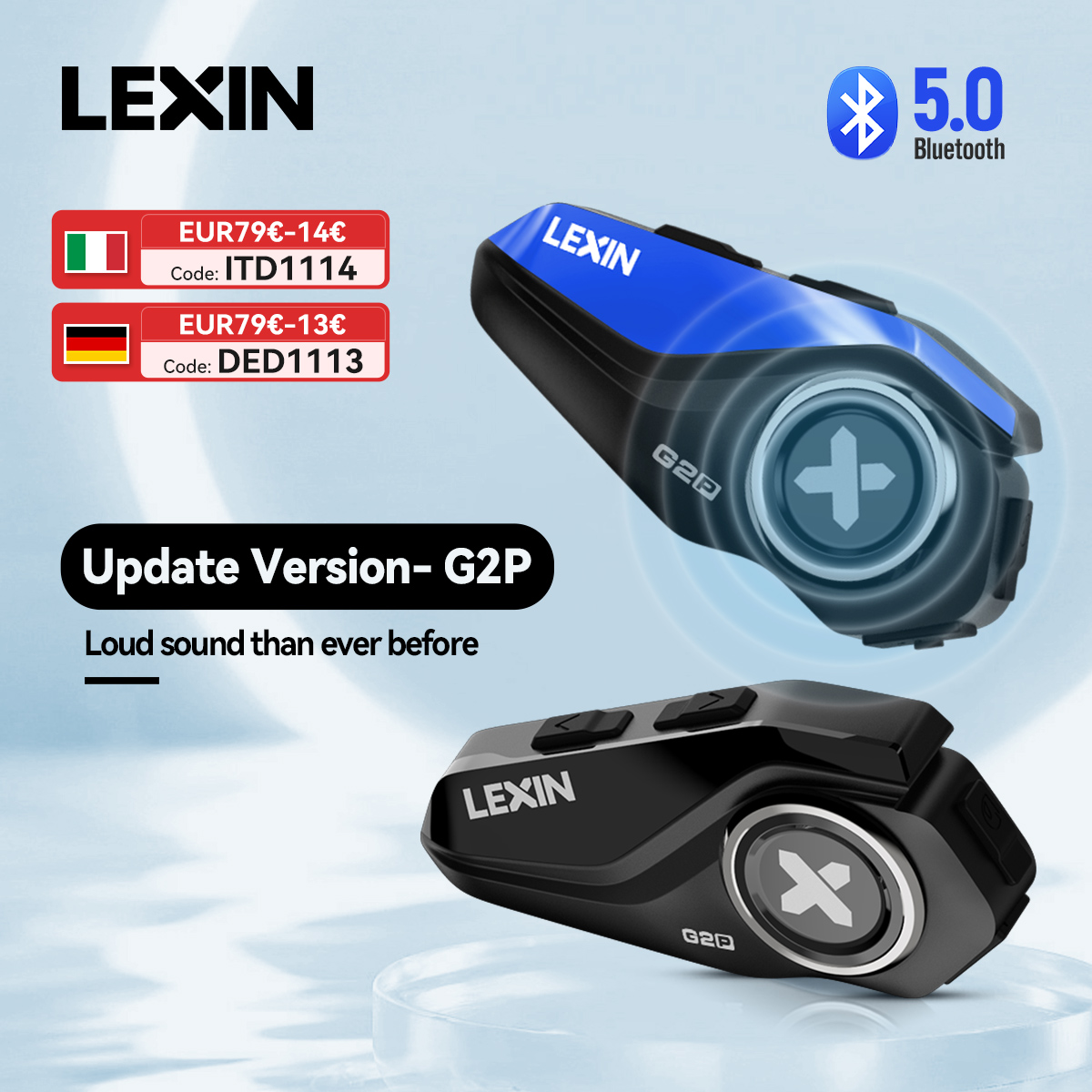 Motorcycle Helmet Intercom 6 Rider - Lexin-G2P Motorradhelm, Bluetooth-Gegensprechanlage, bis zu Paar,