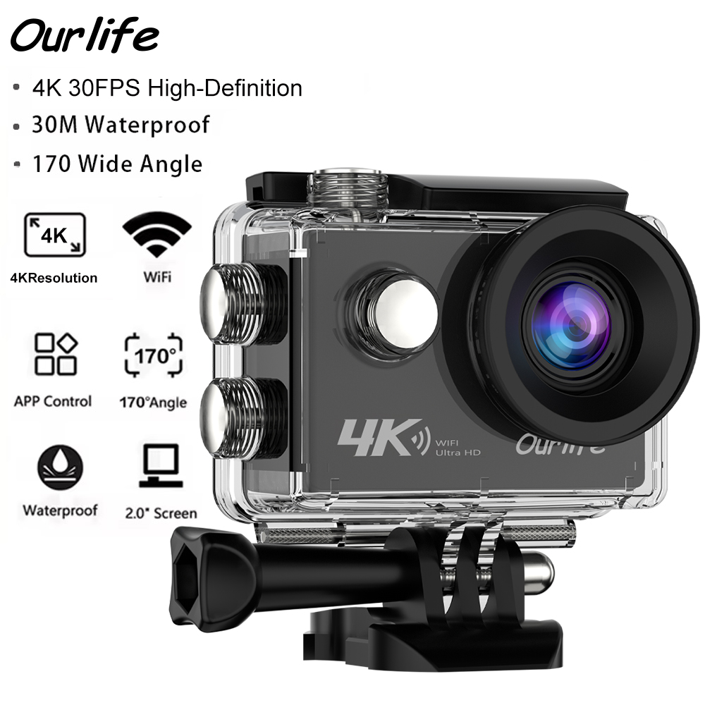 Helmet Communication System Camera - Ourlife 4K Action Kamera Ultra HD