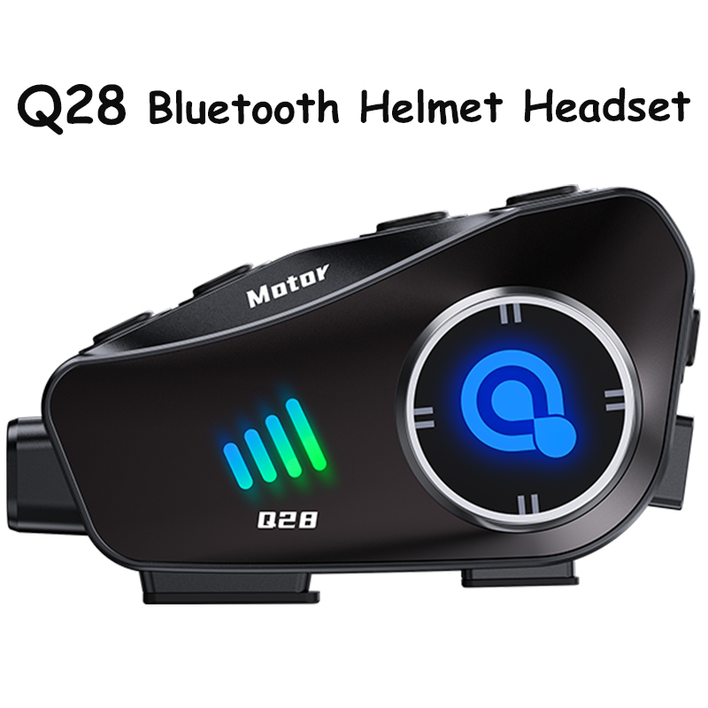 Helmet Communication System Camera - Q28 Bluetooth-Motorradhelm-Headset mit Dash-Kamera, 1080P-Aufnahme, Walkie-Talkie