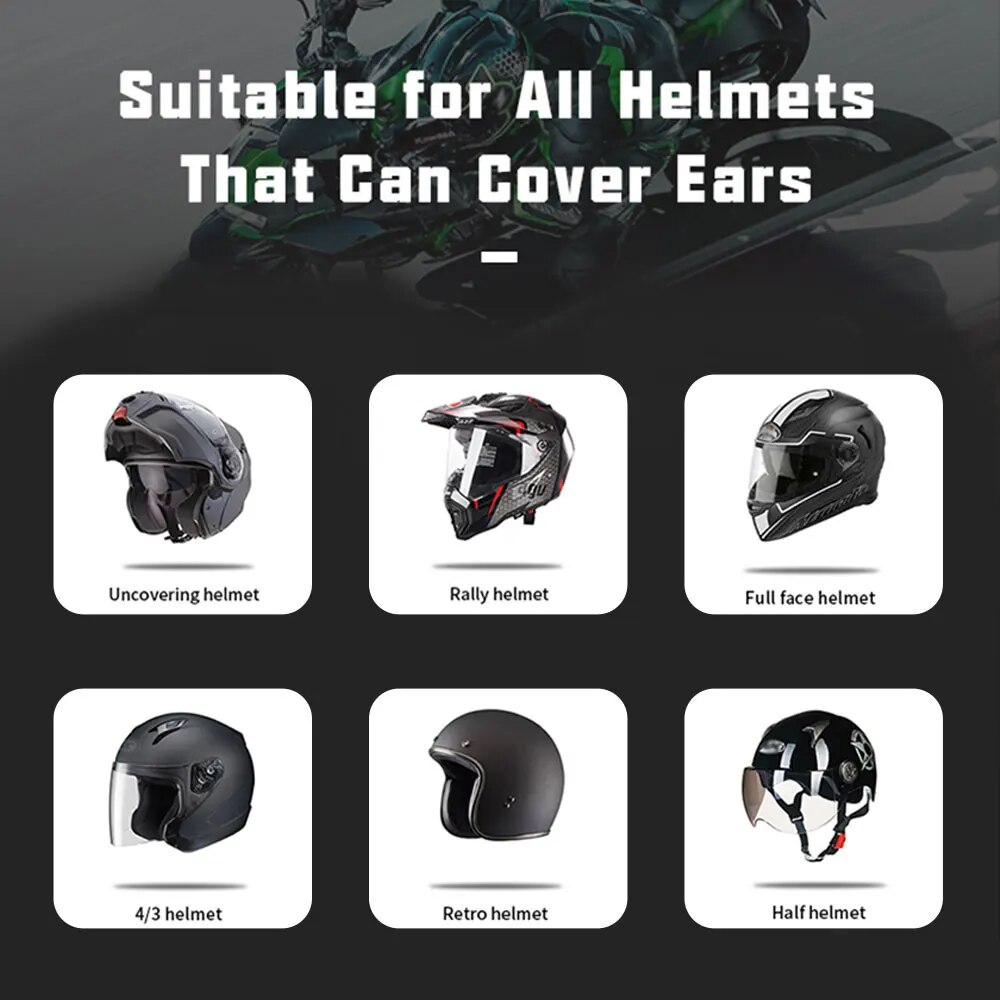 Kihous Einohr-Motorradhelm-Hea – Helmet Bluetooth Headset Waterproof Bewertung und Preis