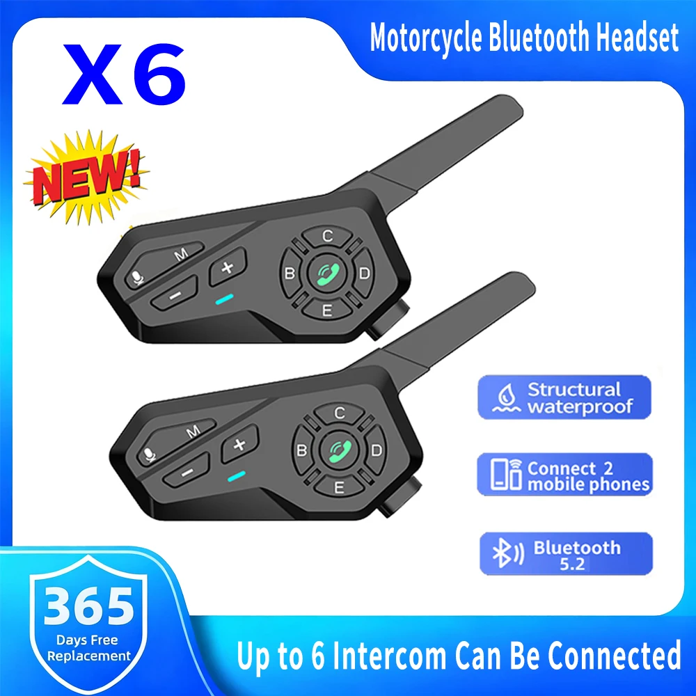Neuer X6 Motorradhelm mit Blue – Motorcycle Helmet Intercom 6 Rider Bewertung und Preis