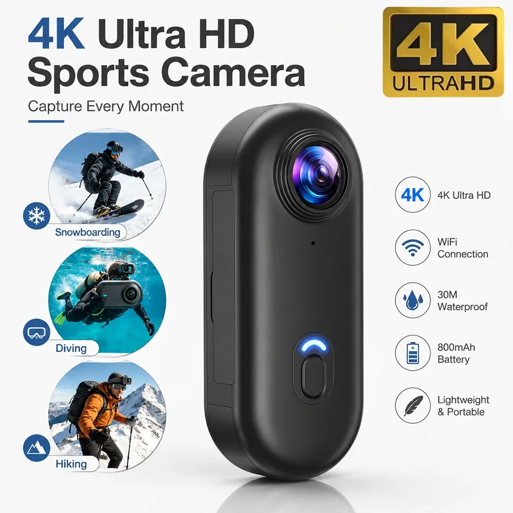 4K/1080P WLAN Magnetische Acti – Helmet Camera 4K Wifi Bewertung und Preis