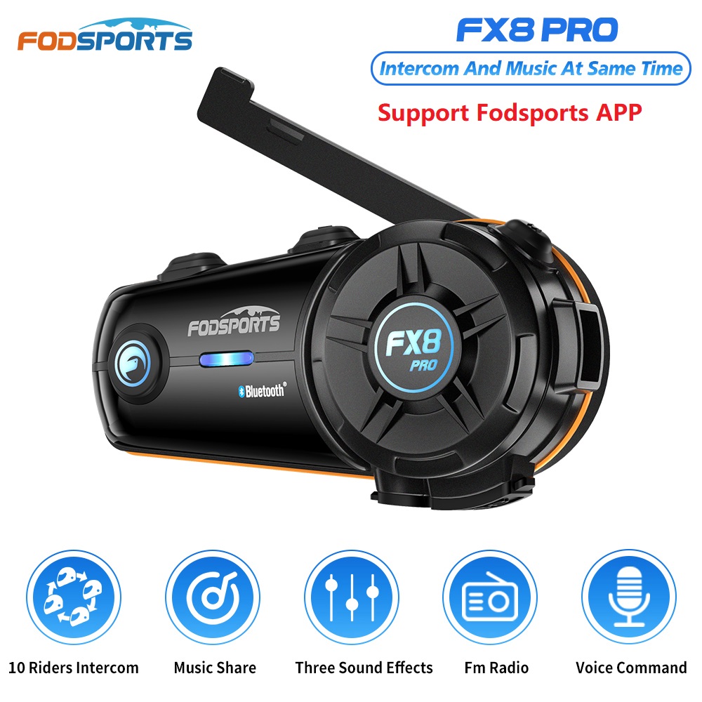 Fodsports FX8 Pro Motorrad Geg – Motorcycle Intercom Mesh 2000M Bewertung und Preis