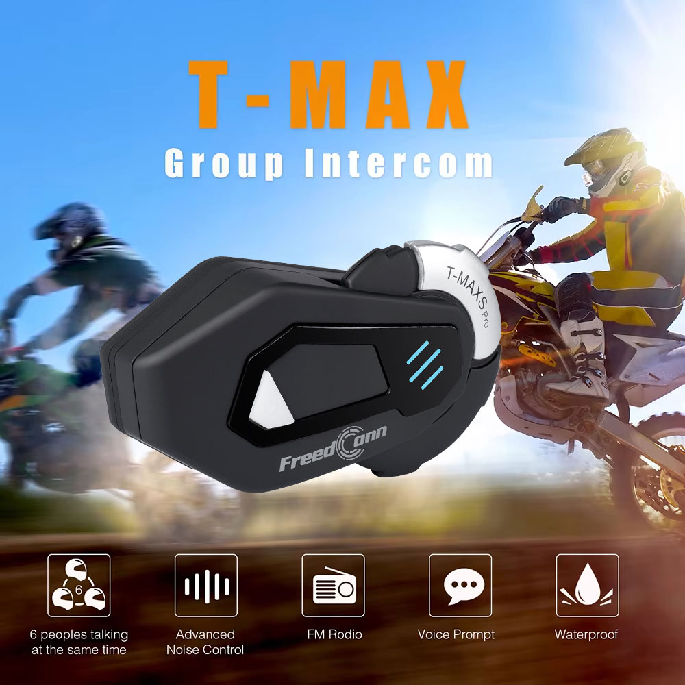 FreedConn T MAX S PRO Motorrad – Motorcycle Helmet Intercom 6 Rider Bewertung und Preis