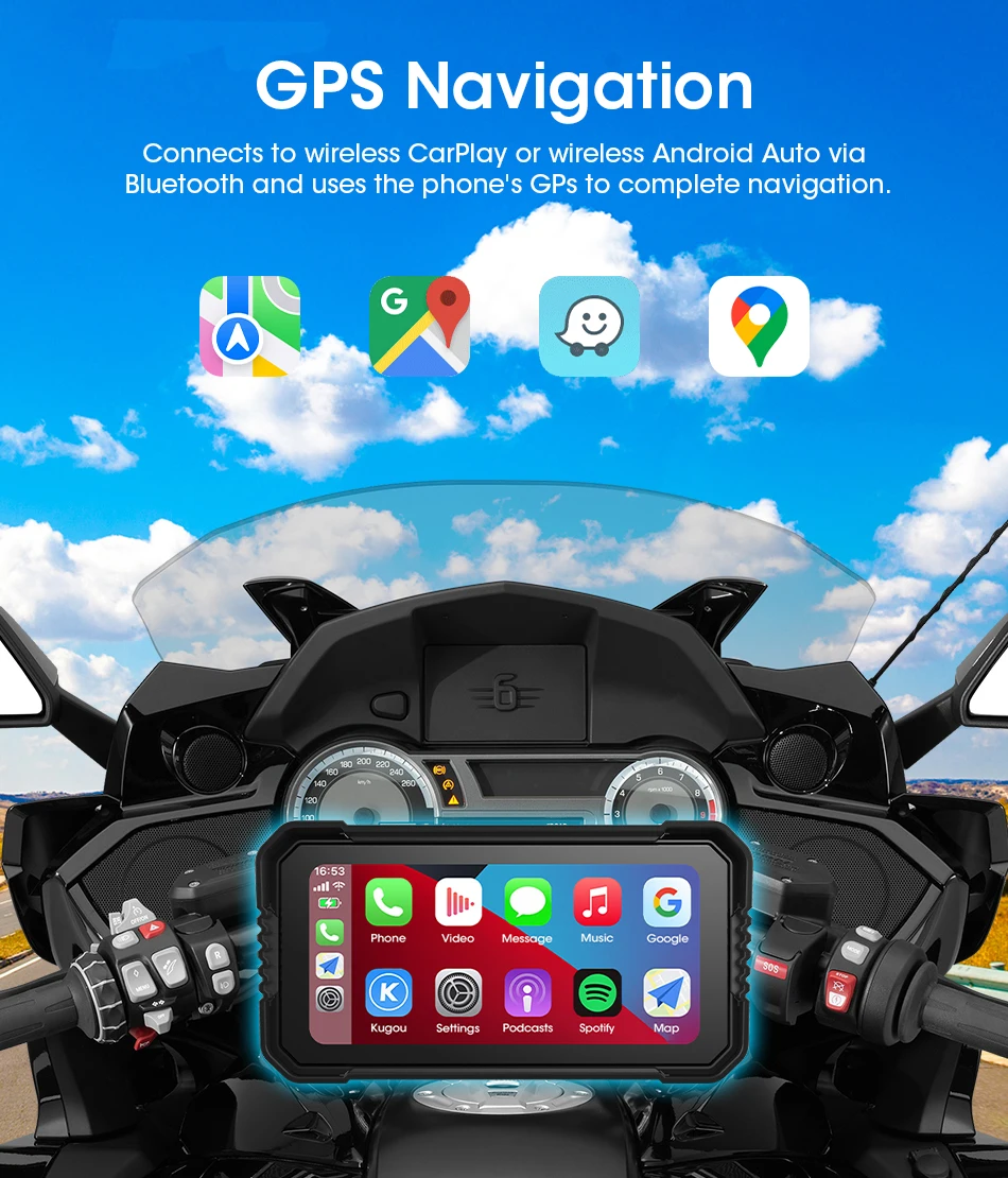 6,25 zoll Carplay Bildschirm M – Motorcycle Gps Navigator Waterproof Bewertung und Preis