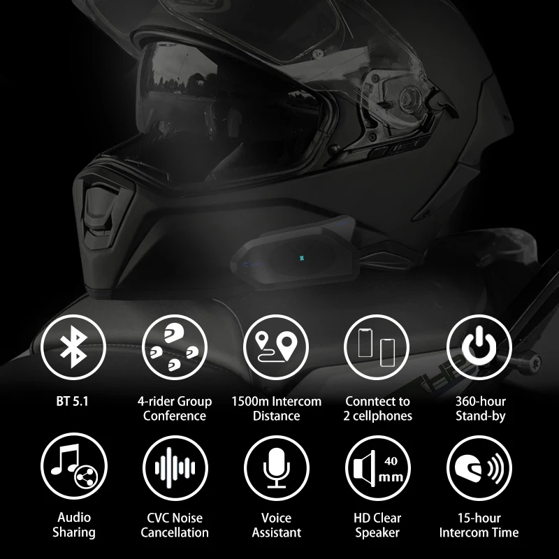 Gocom4 Motorrad Bluetooth Inte – Motorcycle Intercom With Fm Radio Bewertung und Preis