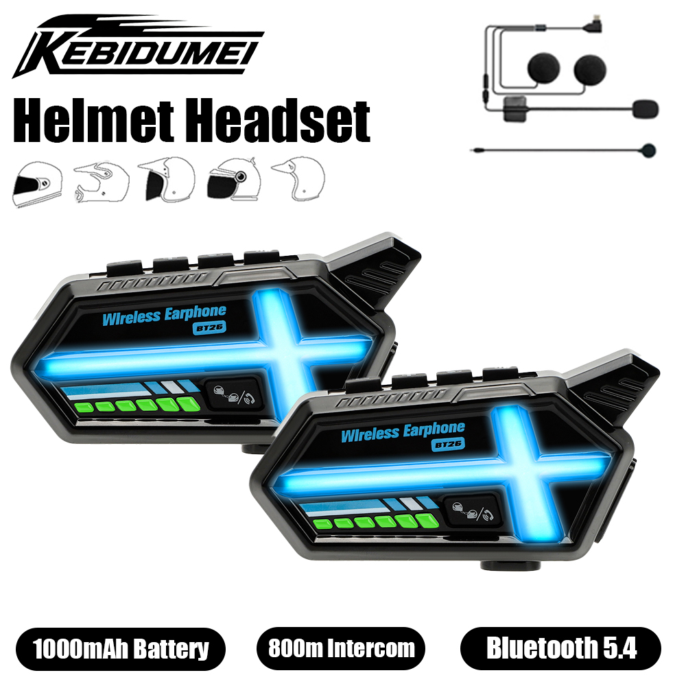 KEBIDUMEI BT26 Helm Headset Bl – Bluetooth Headset Helmet 1000M Bewertung und Preis