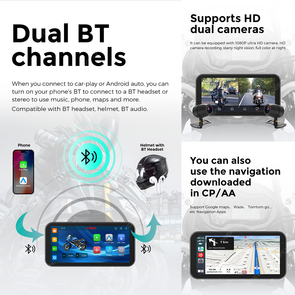 6,25-Zoll-Motorrad-GPS-Navigat – Motorcycle Gps Navigator Waterproof Bewertung und Preis