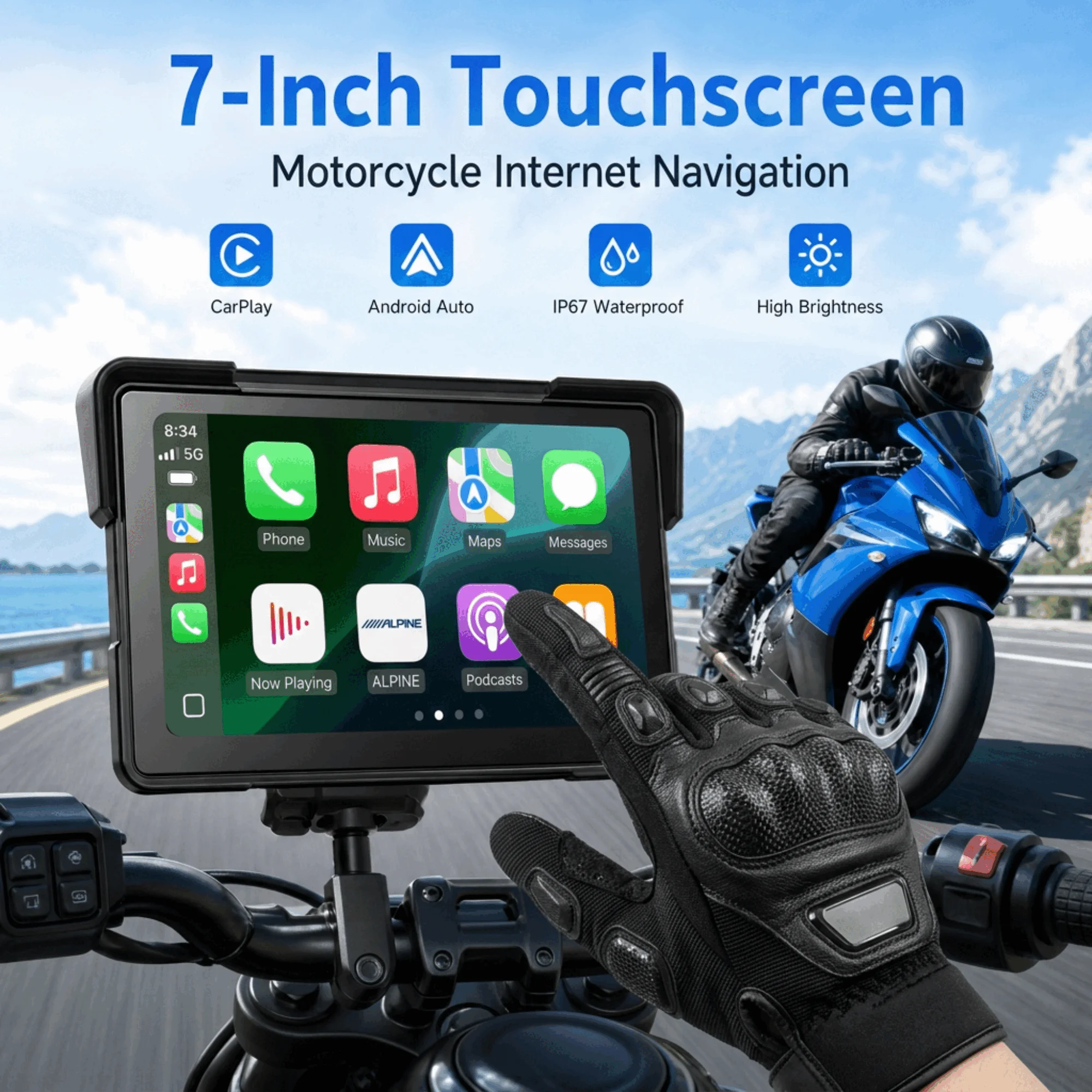 Aoocci C7 7-Zoll-Motorrad-Carp – Motorcycle Gps Navigator Waterproof Bewertung und Preis